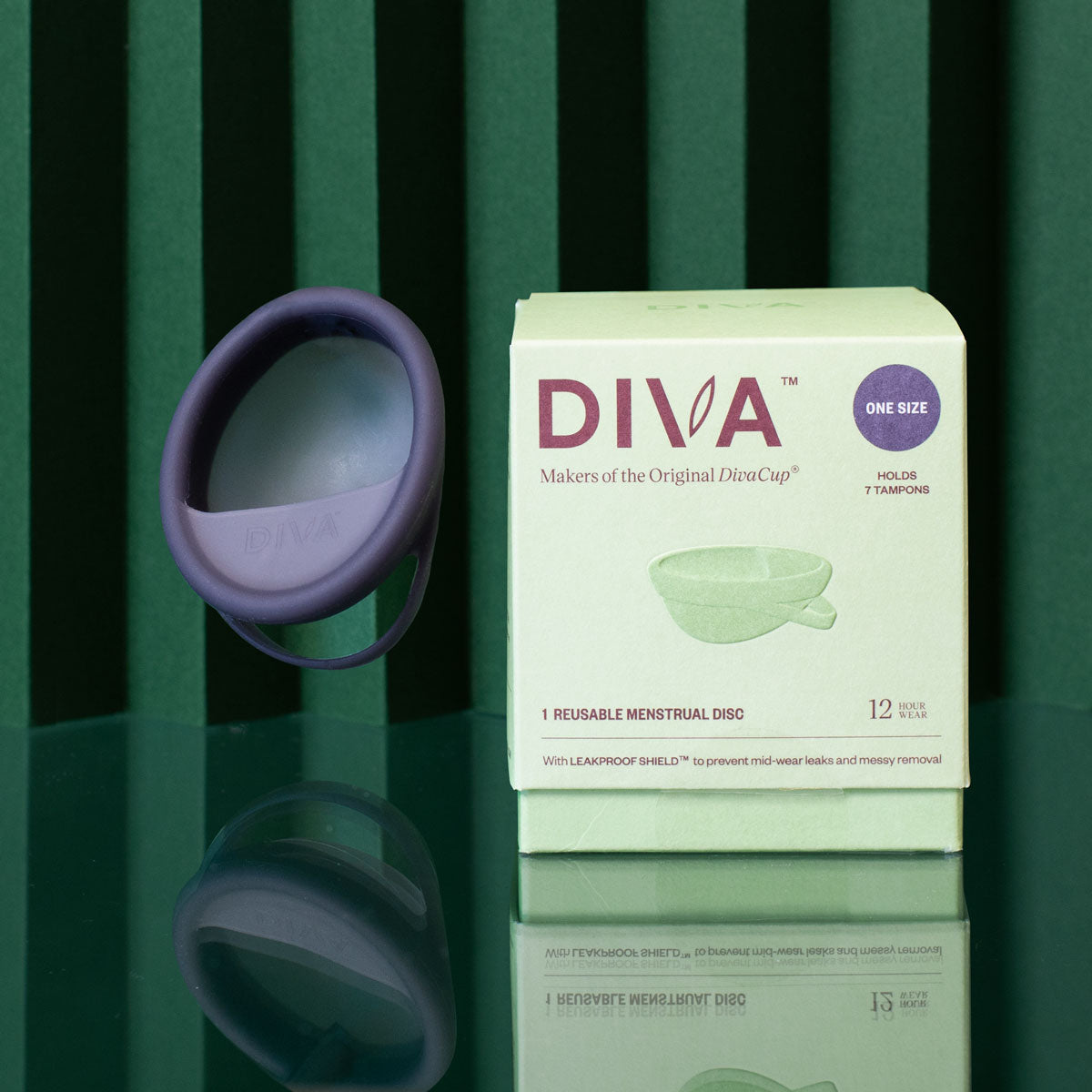 diva disc reusable grey menstrual disc with leakproof rim