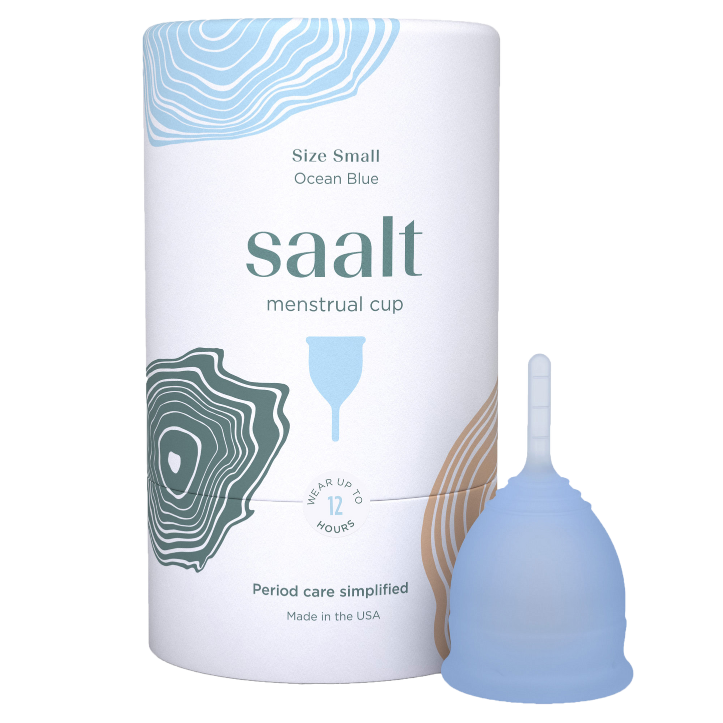 Saalt menstrual cup best period cup Small Ocean Blue