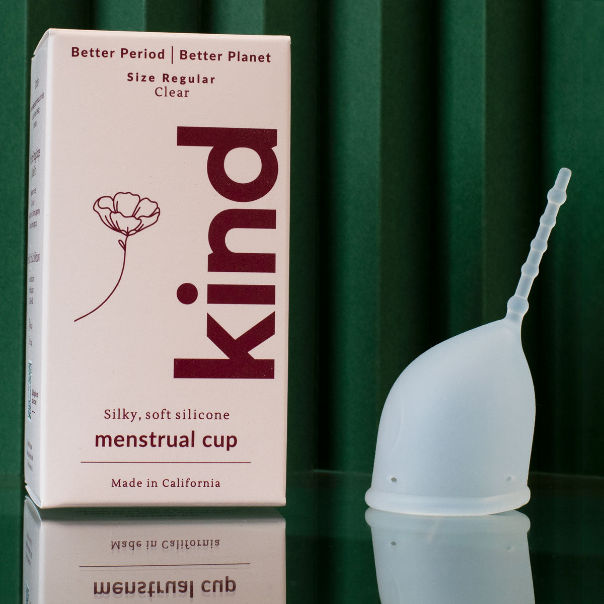 KIND Cup regular ergonomic menstrual cup packaging clear