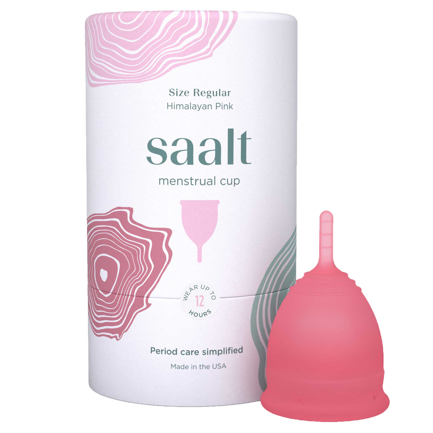 Saalt menstrual cup best period cup Regular Large Himalayan Pink