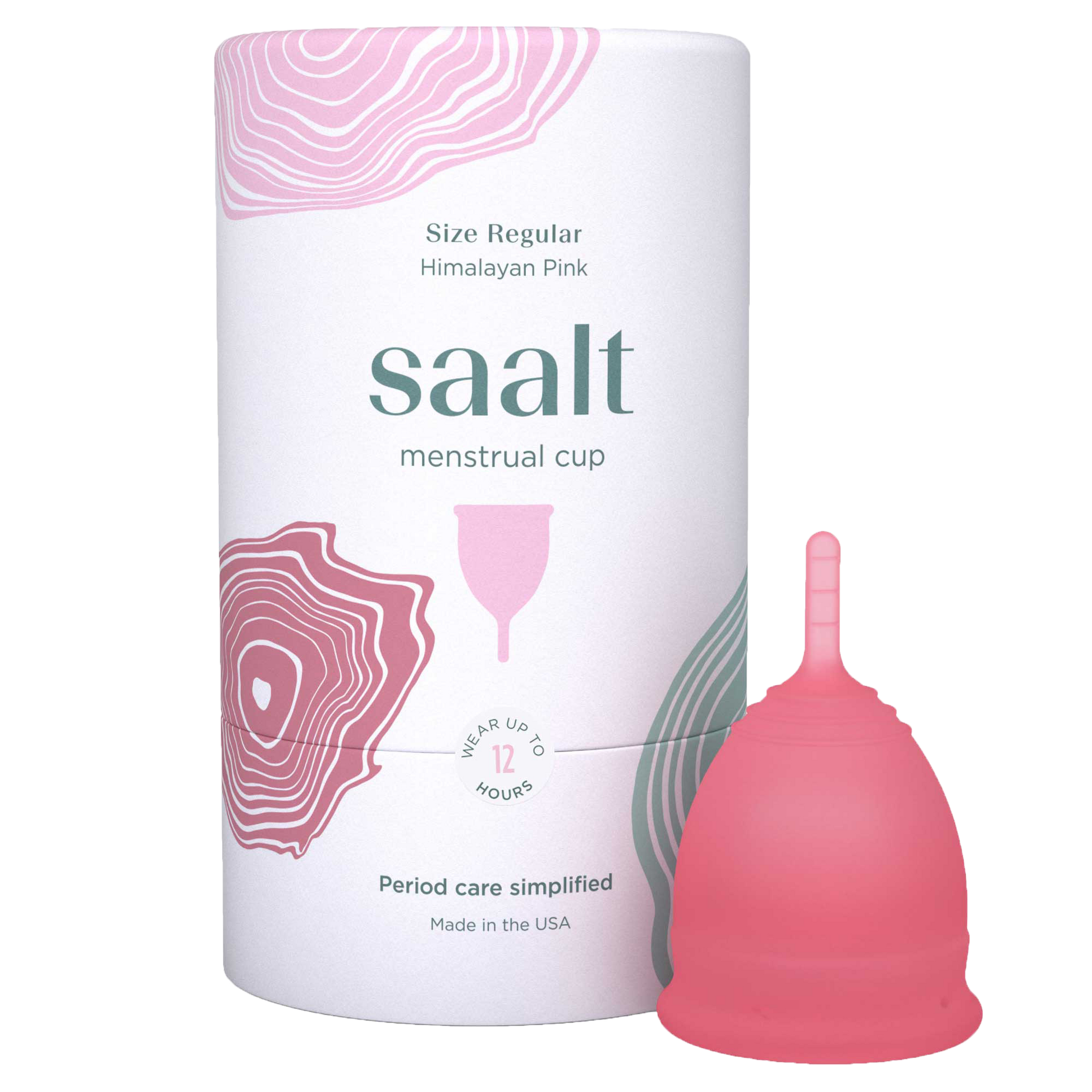 Saalt menstrual cup best period cup Regular Large Himalayan Pink