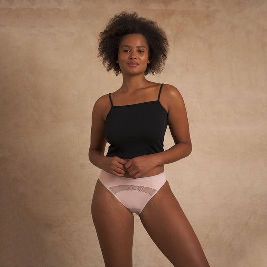 Saalt Period Underwear- French Cut High Waist Brief- Leakproof, High A –