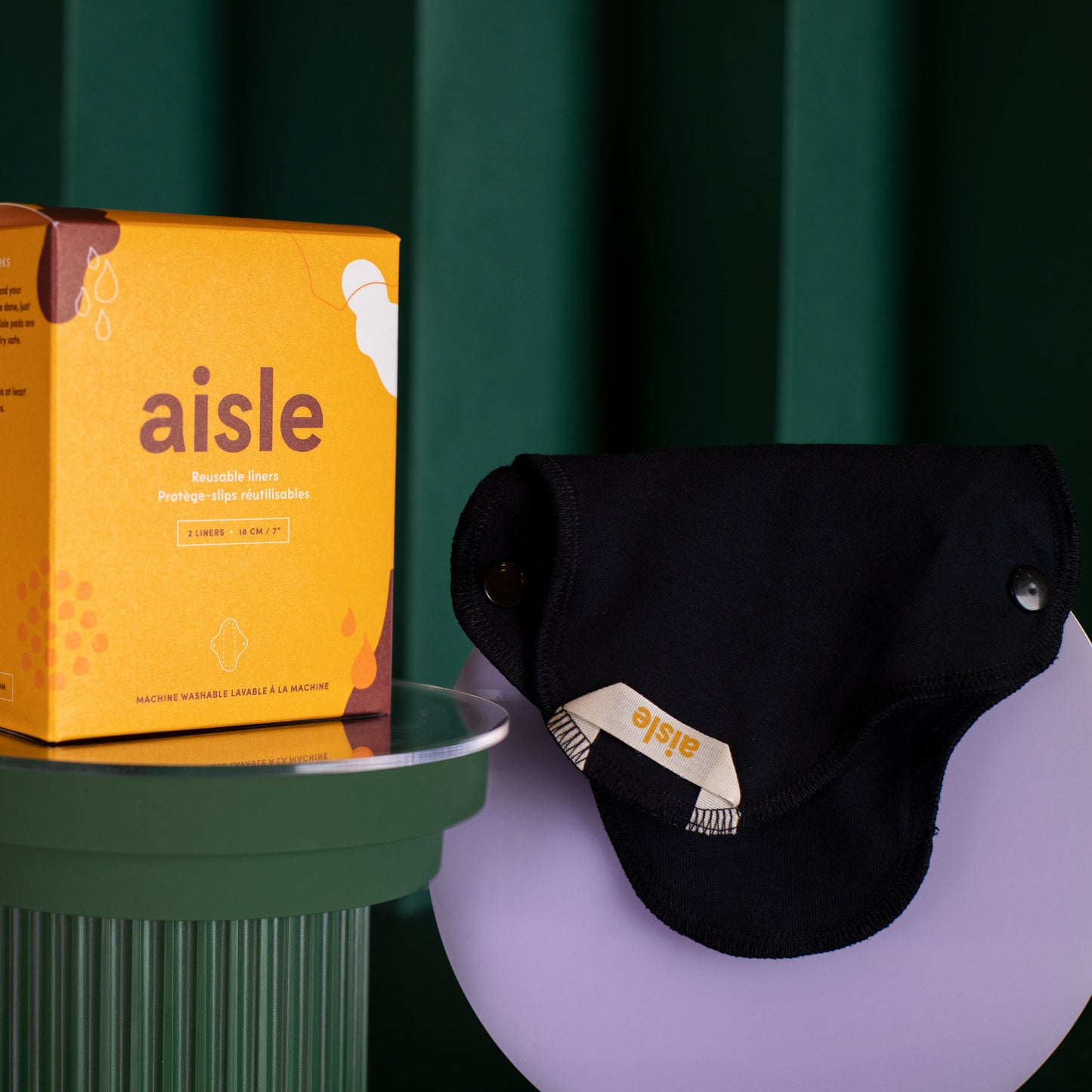 Aisle reusable cloth liners black