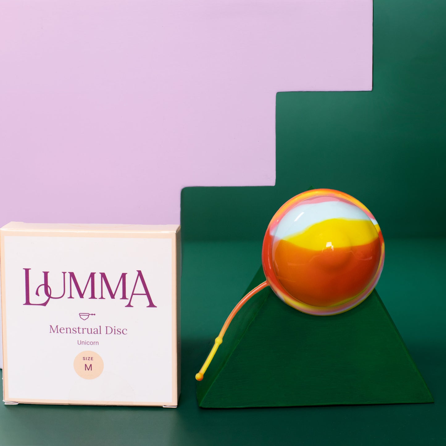 Lumma menstrual disc size Medium in unicorn with packaging