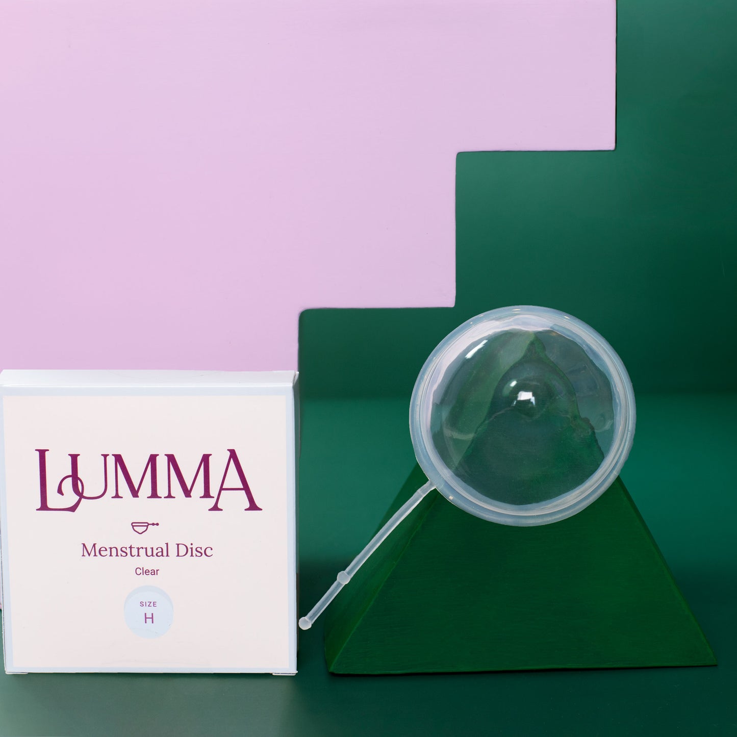 Lumma menstrual disc size Large High in clear with packaging