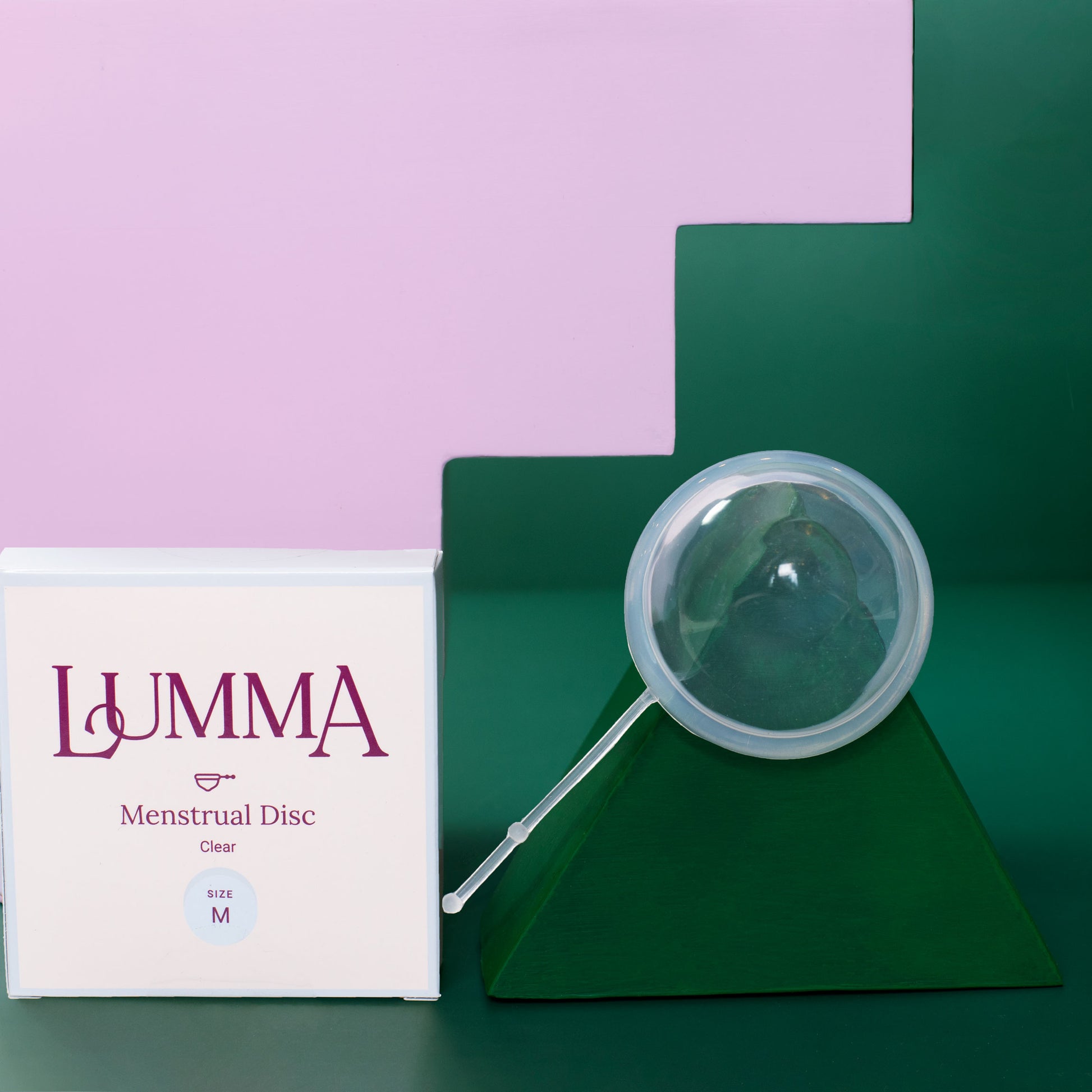 Lumma menstrual disc size medium in clear with packaging