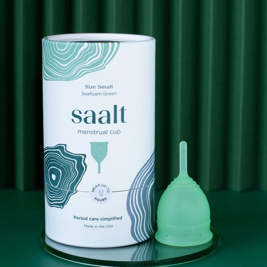Saalt menstrual cup best period cup Small Seafoam green