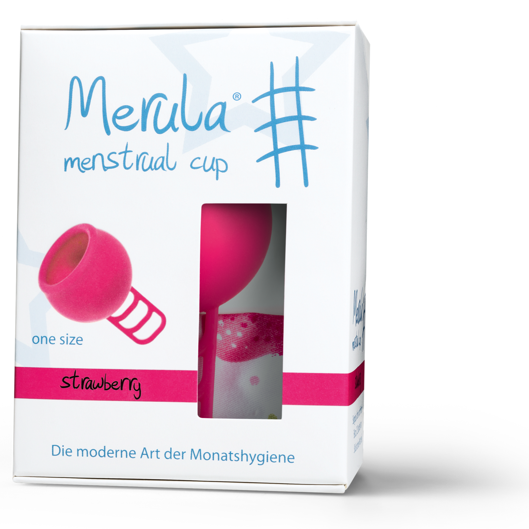 Merula menstrual cup strawberry pink