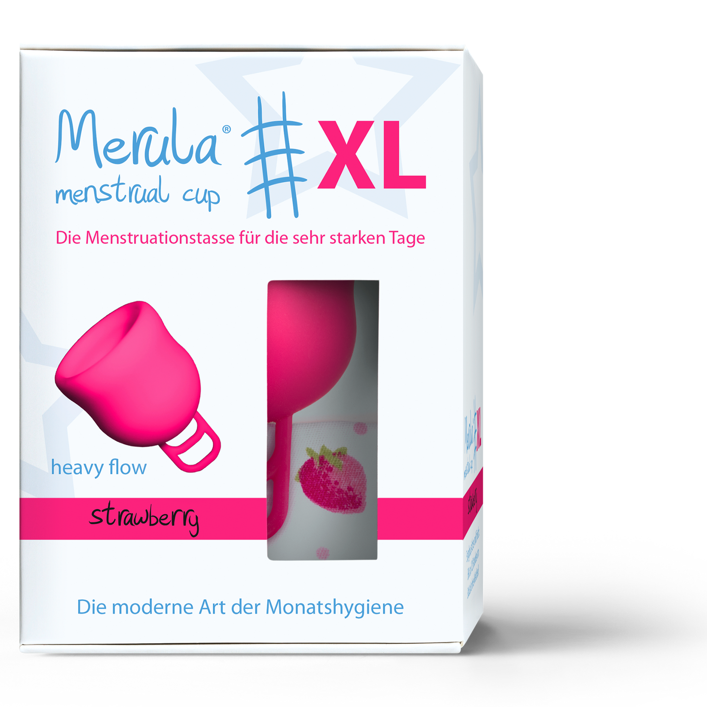 Merula XL menstrual cup pink strawberry
